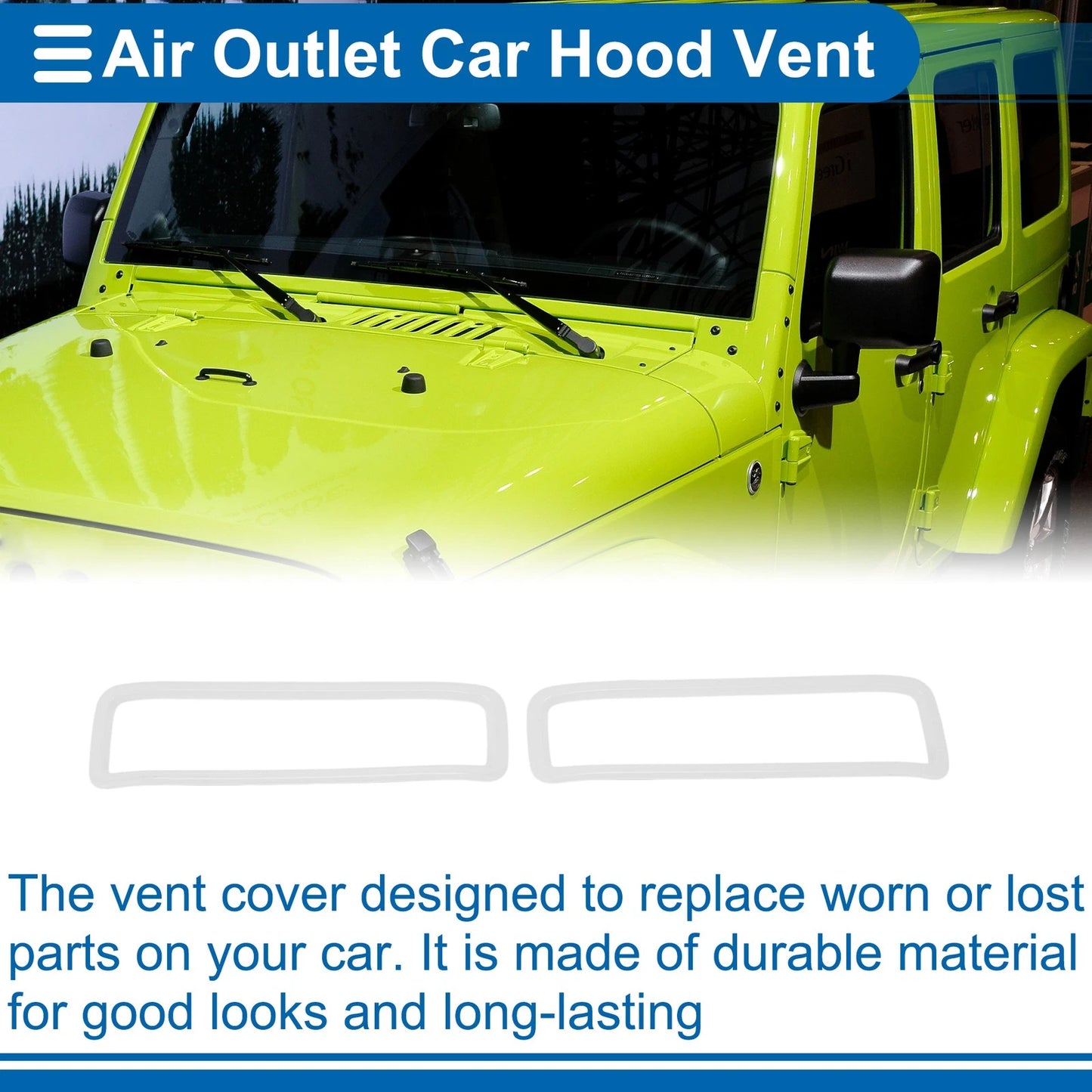 Hood Air Outlet Vent Cover Trim for Jeep Gladiator JT (2020-2024) 7 x Pcs