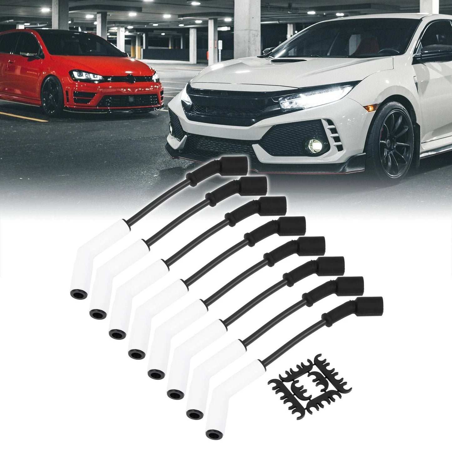 Spark Plug Wire Set 9000 Ceramic Boot for GM LS3 LS4 LS7 Engine