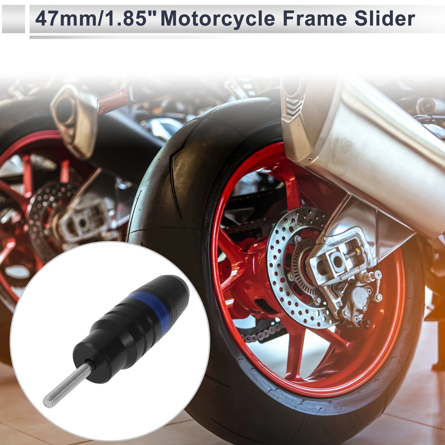 11mm Aluminum Alloy Plastic Motorcycle Slider Frame Bolt 1Set Blue