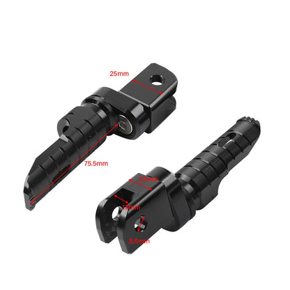 Black Front Footrests for Aprilia RSV4 Factory, Tuono 660 (2009-2023)