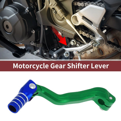 Folding Motorcycle Gear Shifter Lever for Bosuer M4 Green Blue Silver Tone