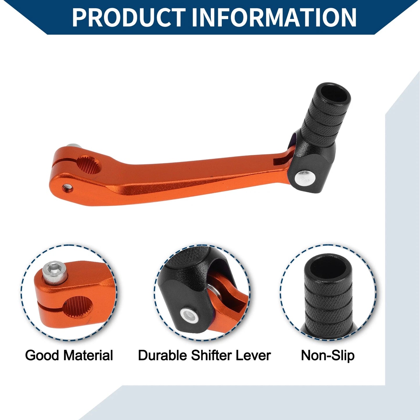 Folding Shifter Lever for Honda CRF150F (2003-2017) Orange Black
