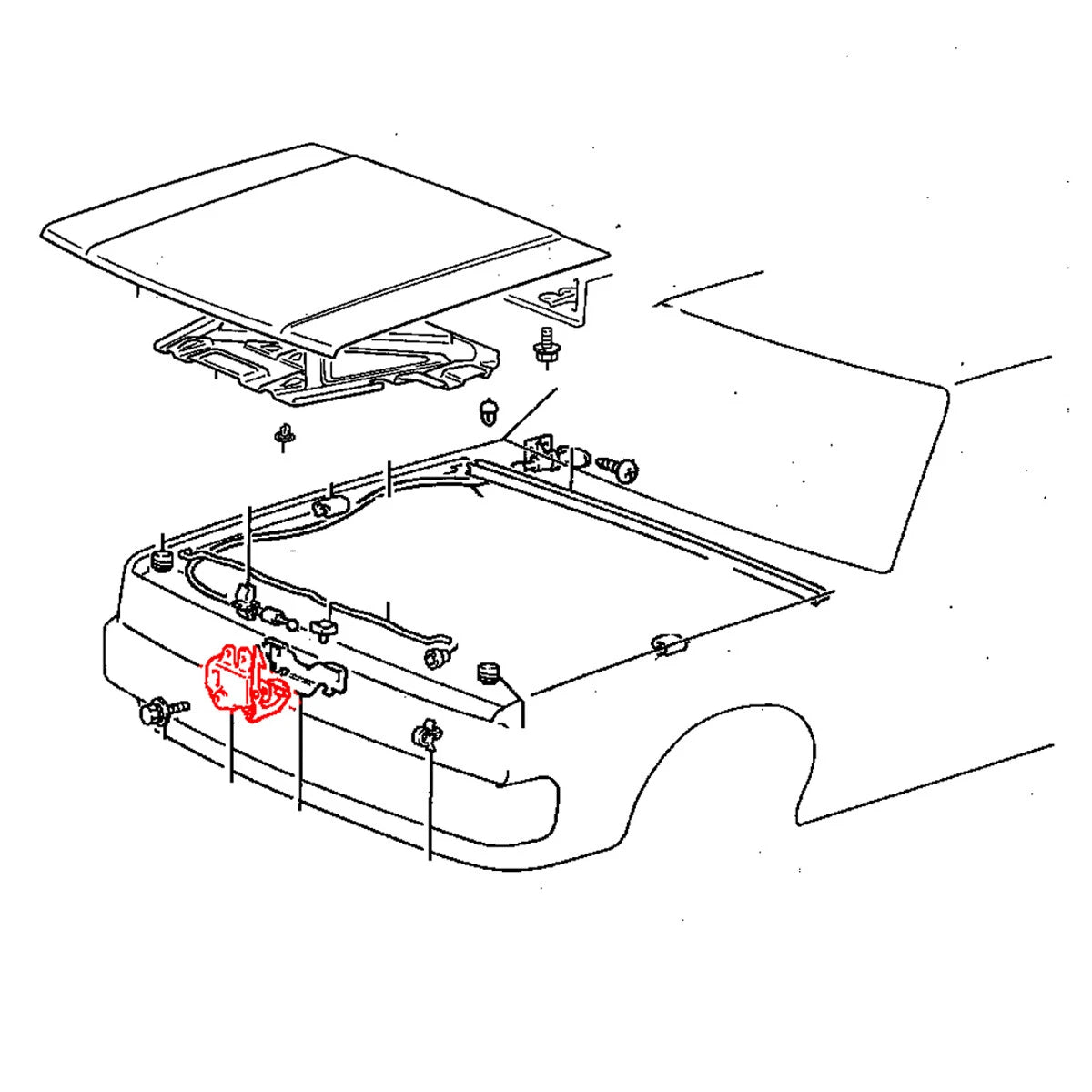 Bonnet Latch Striker Lock for Mitsubishi Triton L200 Strada 1986-1996