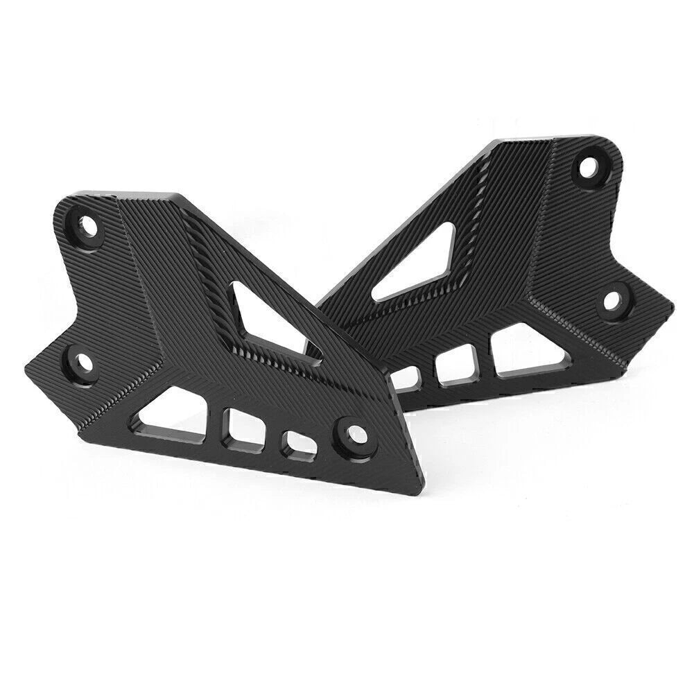 CNC Black Rear Foot Peg Heel Guard Covers for Kawasaki Z900 (2017-2019)