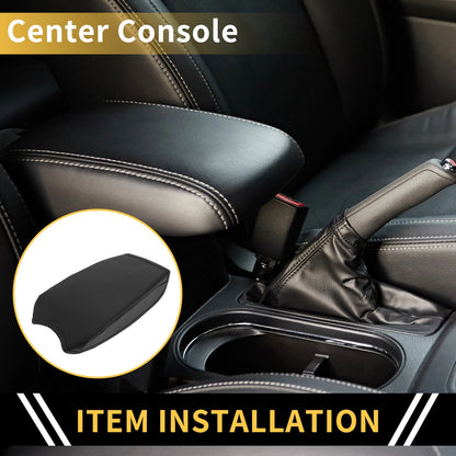 Console Lid Armrest Cover for Toyota Tacoma (2016-2023) - Beige Microfiber Leather