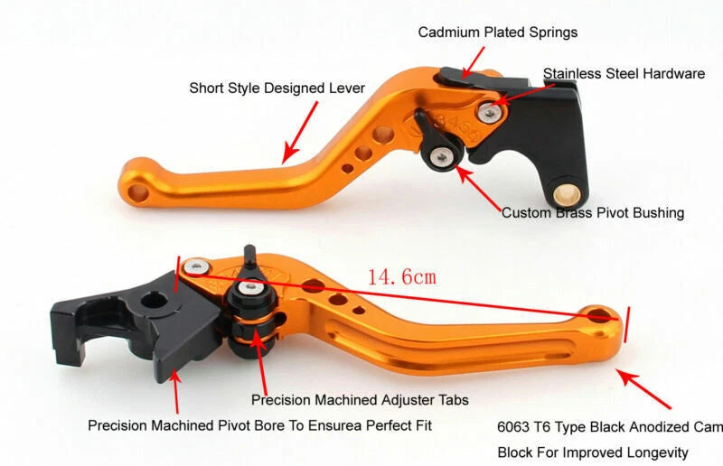 Brake Clutch Lever for Yamaha MT-01 (2004-2009), V-MAX (2009-2014) Black