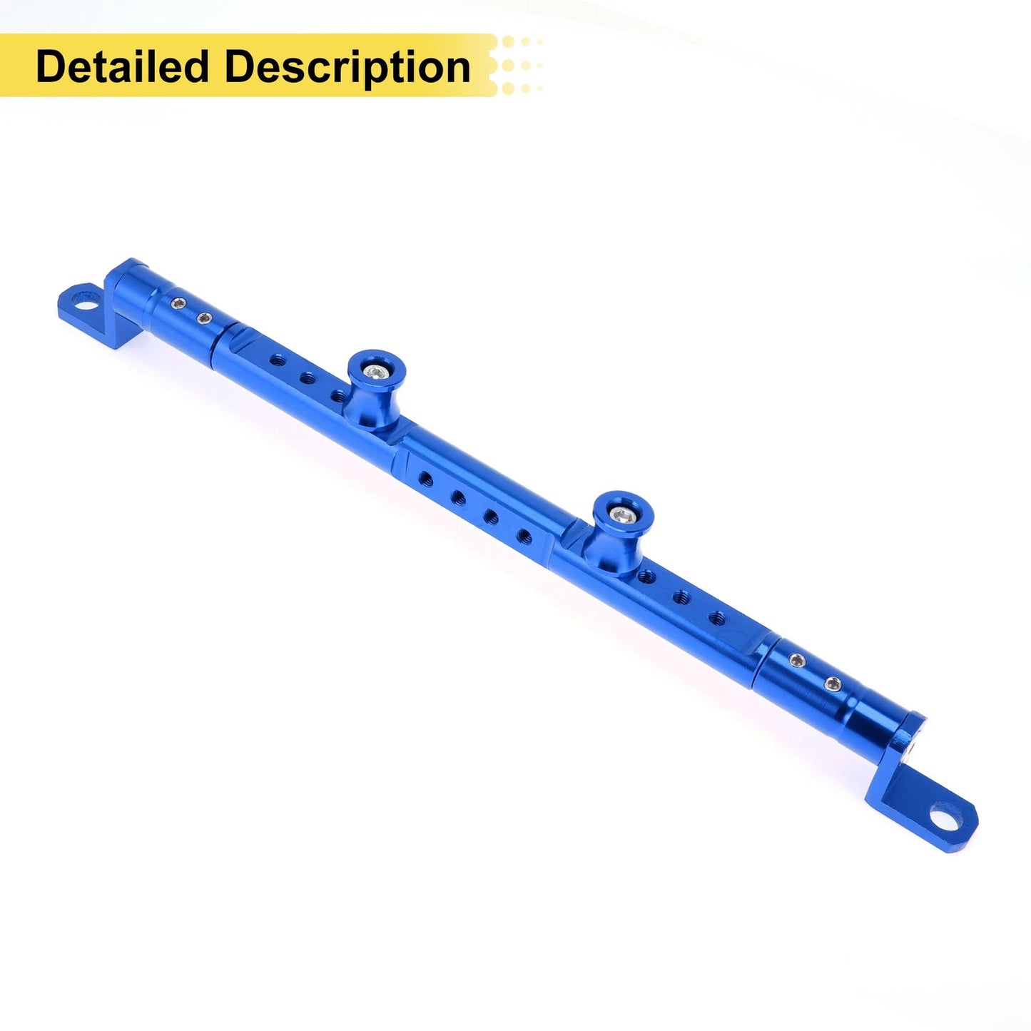 Balance Cross Bar 10mm/0.39" Dia Handlebars Blue for Motorcycle