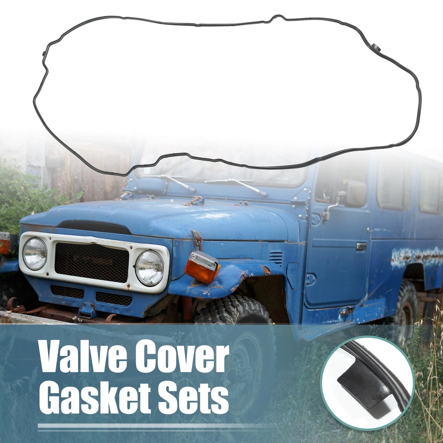 Valve Cover Gasket for Toyota Land Cruiser 4.5L M/T Rubber Black (1998-2007)