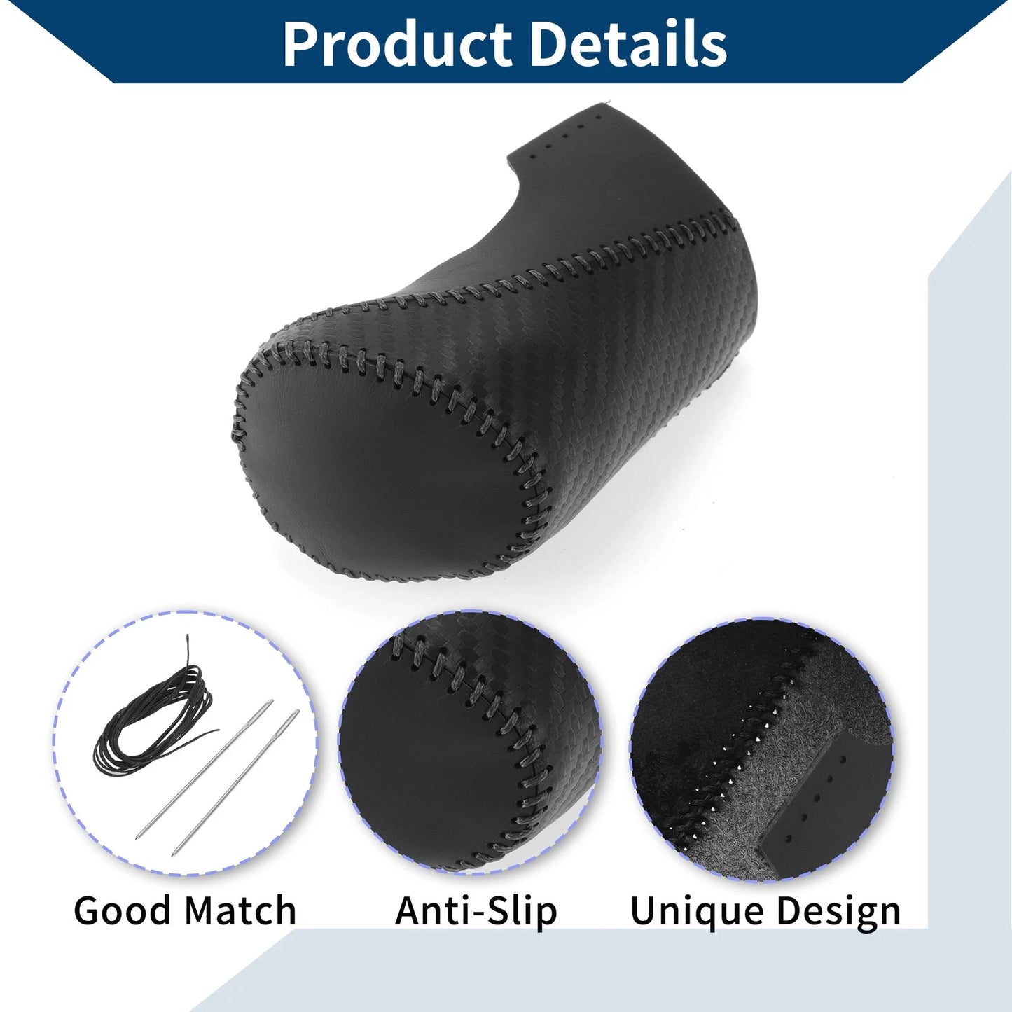 Gear Shift Knob Cover for Chevrolet Malibu (2016-2020) Black Carbon Fiber