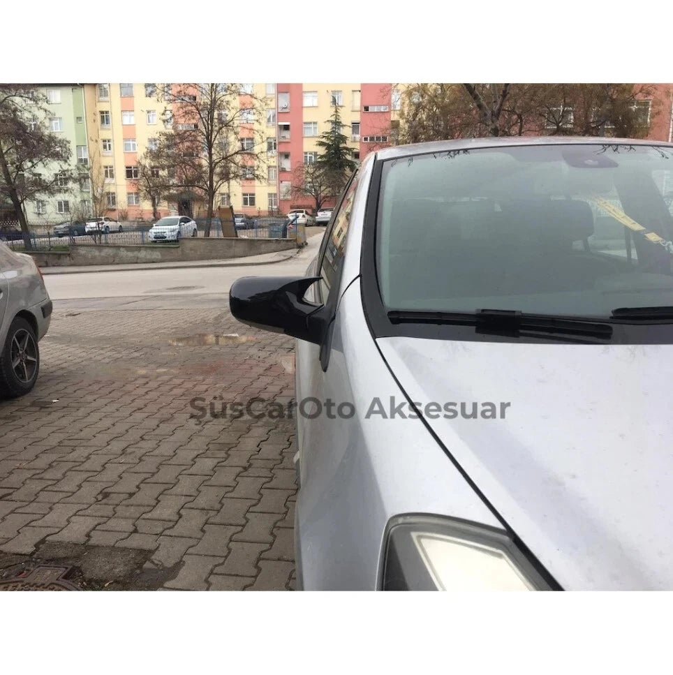 Side View Mirror Covers for Renault Megane 3 Mk3 (2008-2016) - Gloss Black 2 Piece