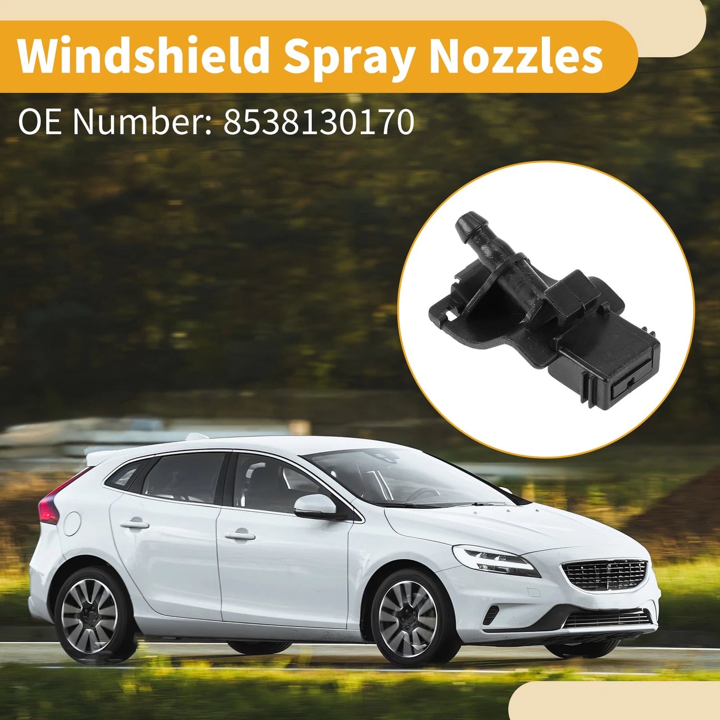 Front Windshield Washer Nozzle / 2 x Pcs for Toyota RAV4 (2006–2011)