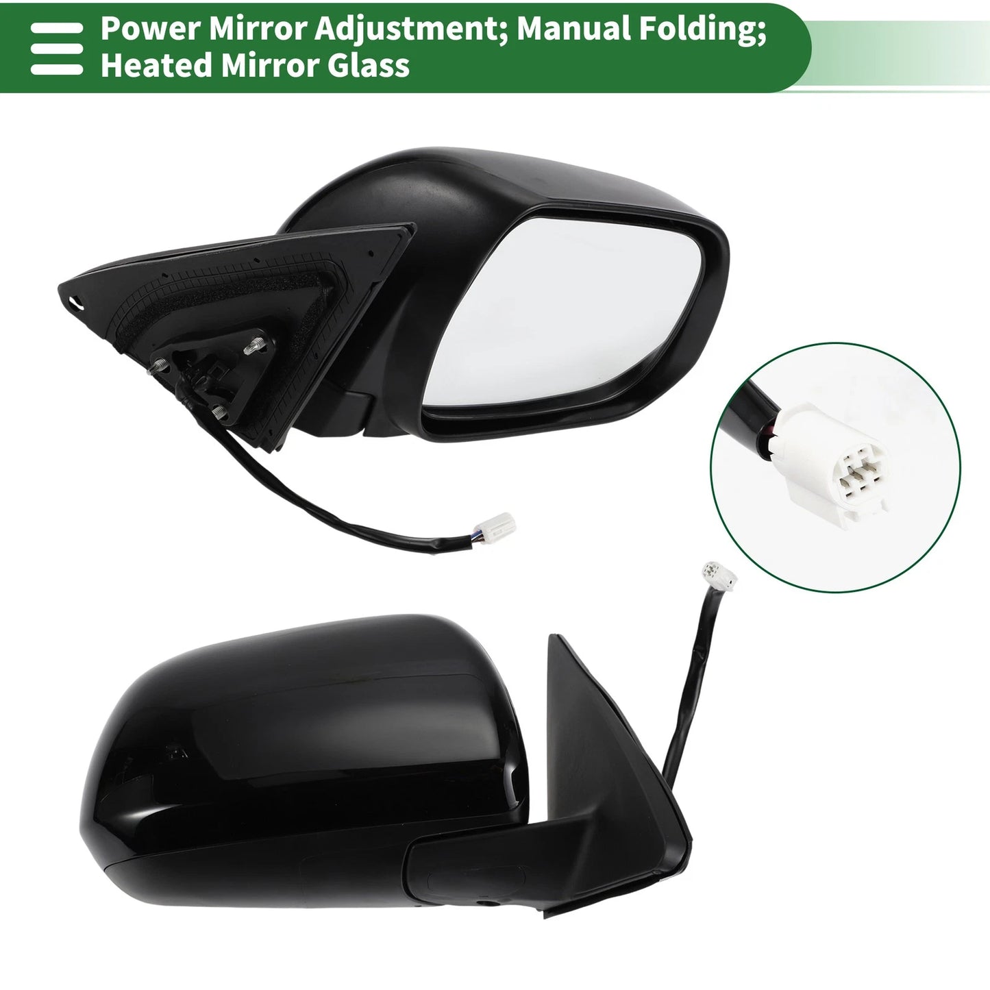 Right Side Door Mirror Heated Glass for Toyota Highlander