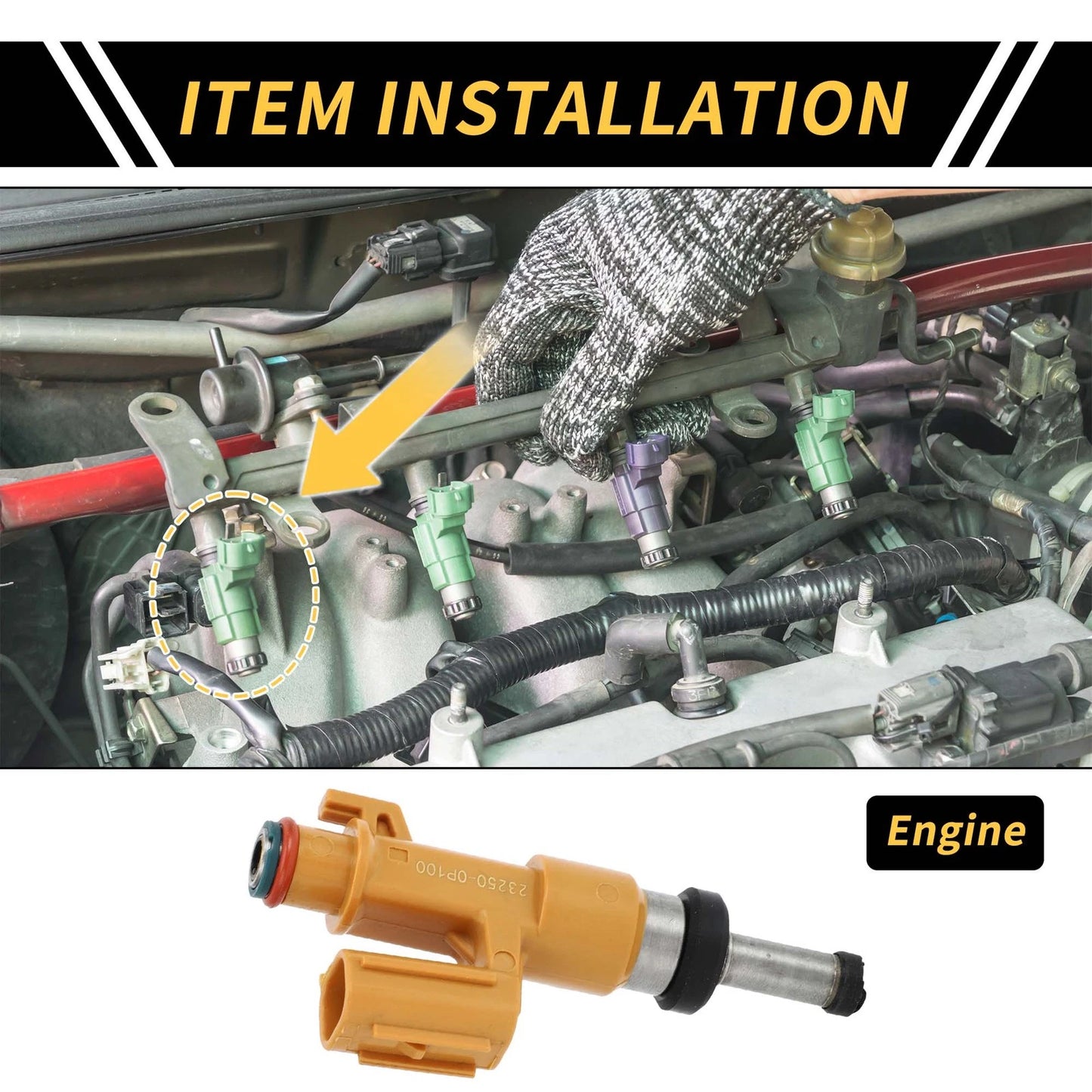 Fuel Injector 1 Pc for Toyota Highlander (2016–2022)