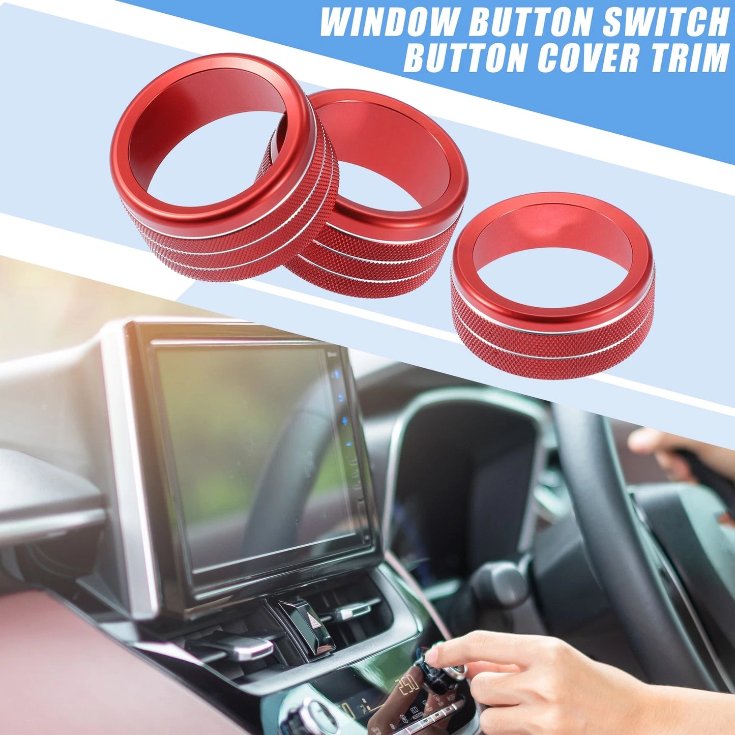 Knob Cover Ring / Set of 3 / for Toyota Tundra