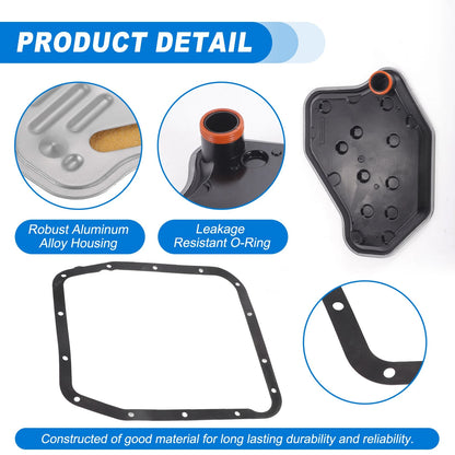 Transmission Filter Oil Pan Gasket Kit for Ford AOD-E/4R70W (1994-2003)
