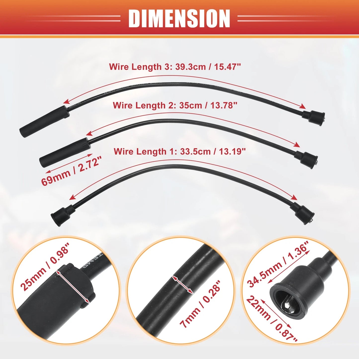 5 x Spark Plug Wire Ignition Coil Cable for Toyota Celica Pickup 1.9L 2.0L