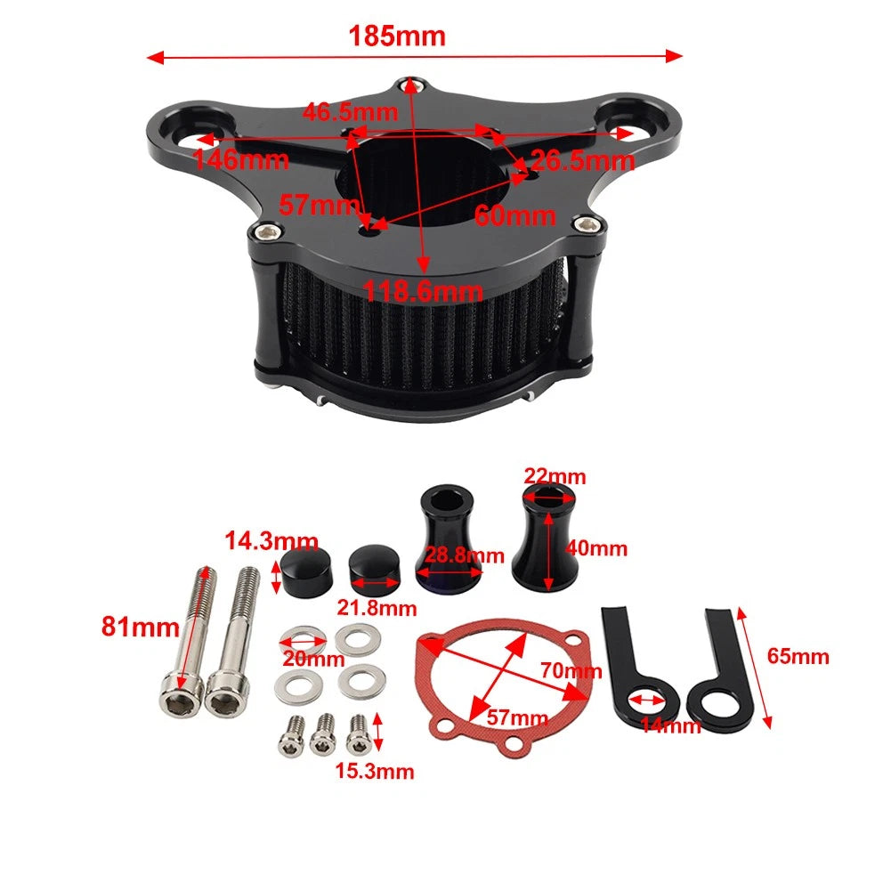Air Filter Intake Cleaner System for Harley Dyna FXR EVO Twin Cam (2000-2017)