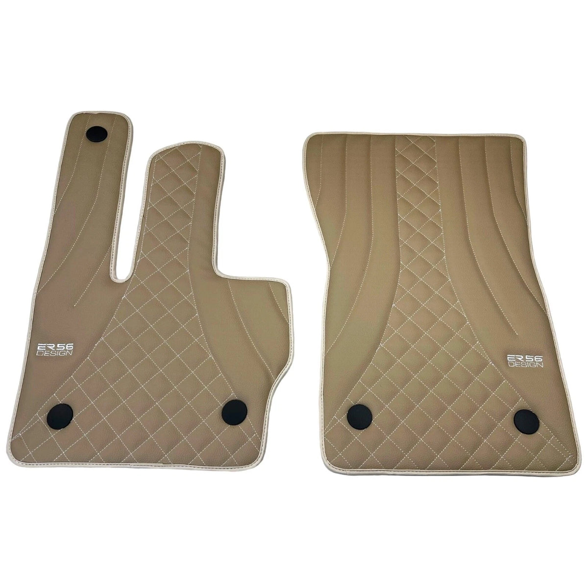 Beige Leather Floor Mats for Mercedes Benz G-Class W463 (2008-2018)