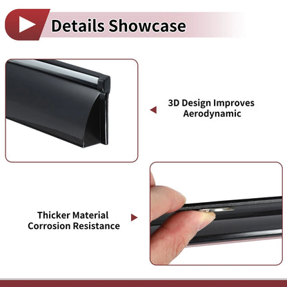 Window Deflectors 1 Set for Nissan Sentra (2020-2024) Black Side Vent Visor