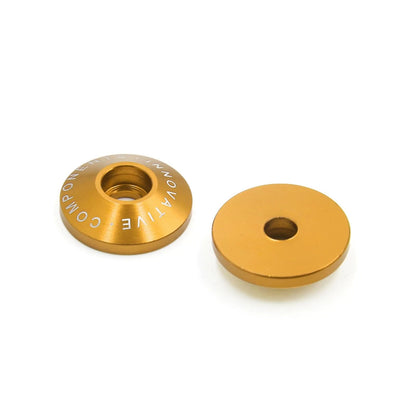 Pair Gold Tone 7/8 Handlebar Grip Bar End Cap for Motorcycle