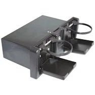 Boat Glove Box Marine Grade with Drink Holders for Boats - Black