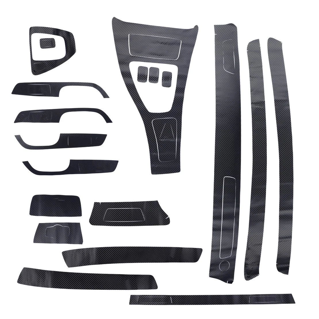 15 x Carbon Fiber Interior Vinyl Decals for BMW 3 Series E90 E92 E93 (2007-2013)