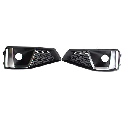 Front Bumper Fog Light Grille Cover w/ACC Hole for AUDI A4 (2017–2020)