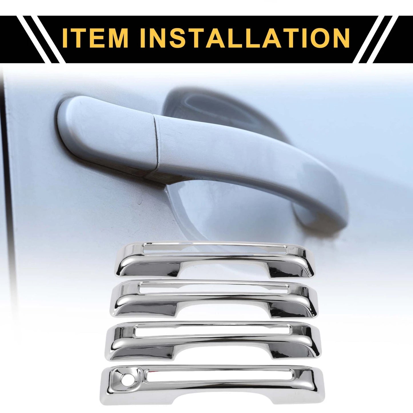 Car Door Handle Protector Set for Ford Maverick (2022-2023) Silver Tone