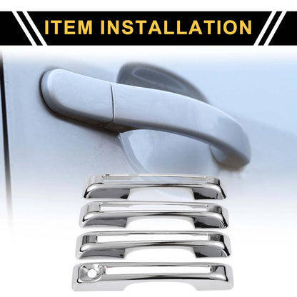 Car Door Handle Protector Set for Ford Maverick (2022-2023) Silver Tone