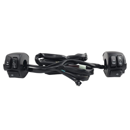 Handlebar Control Switches & Wiring Harness for Harley Softail, Dyna, Sportster
