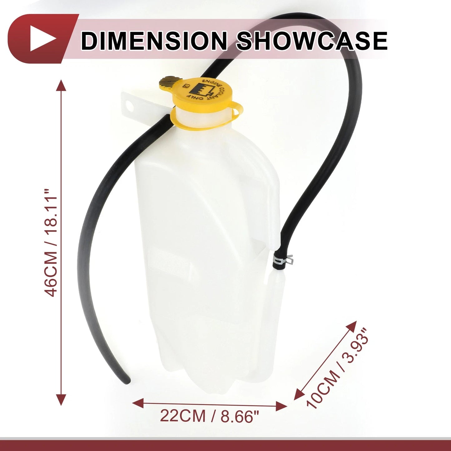 Coolant Expansion Overflow Tank with Cap for Jeep Wrangler