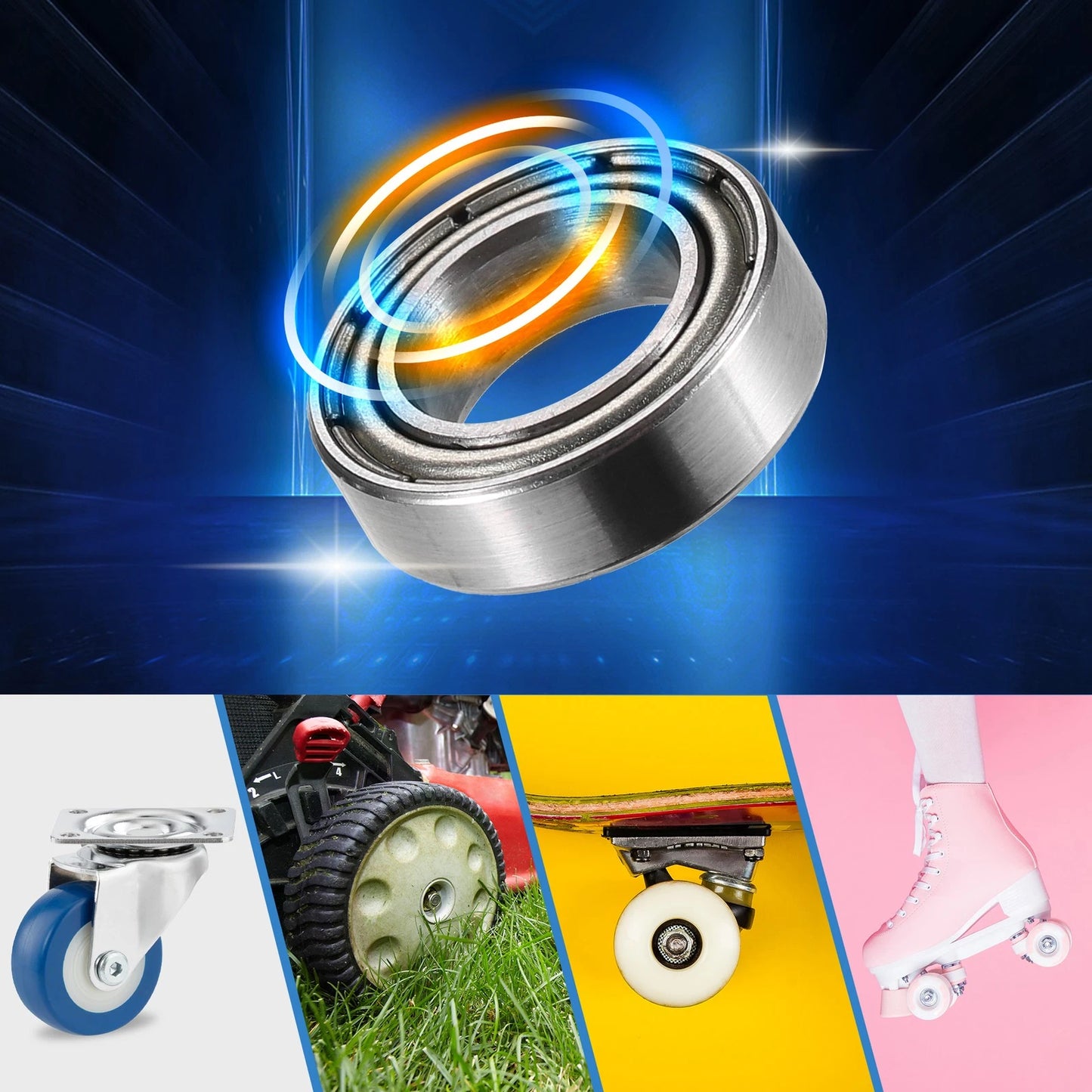 20 x 8x14x4mm Double Metal Shield Car Deep Groove Ball Bearings for Make Model