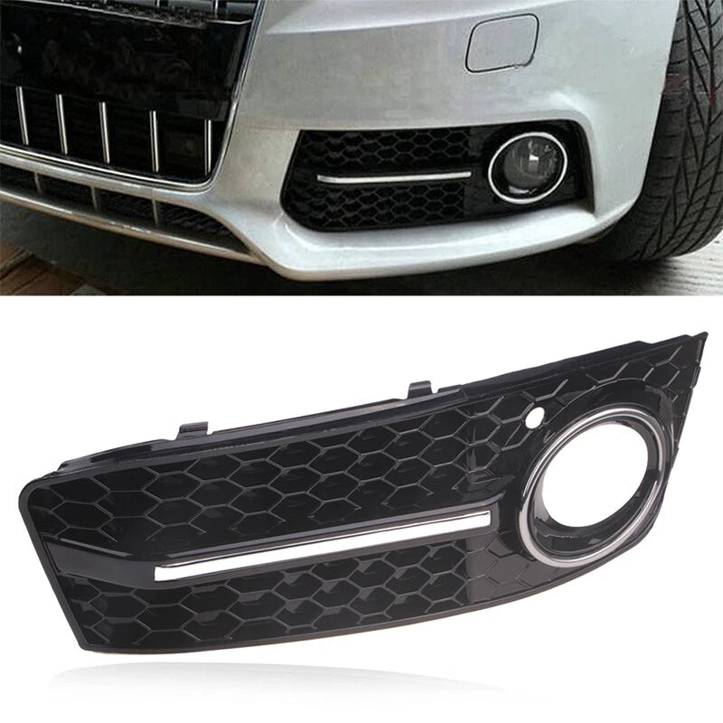 Honey Comb Fog Light Cover Grille Bezel Right for Audi A4 B8 (2009-2011)