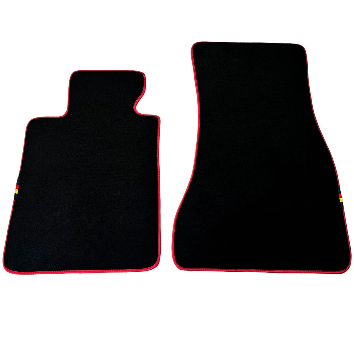 AutoWin Black Floor Mats for BMW X3 Series E83 SUV (2003-2010) Red Trim