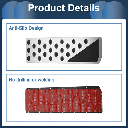 Footrest Pedal Cover for Jeep Grand Cherokee (2022-2025) - Silver Tone