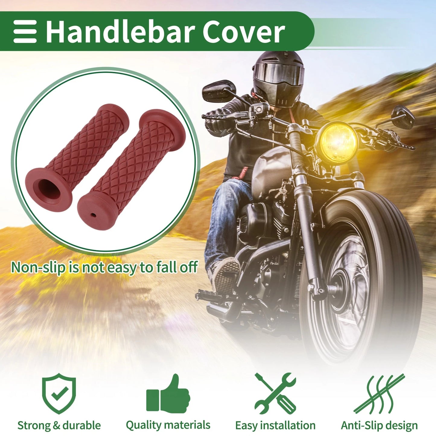 7/8" 22mm Hand Grips for Motorcycle