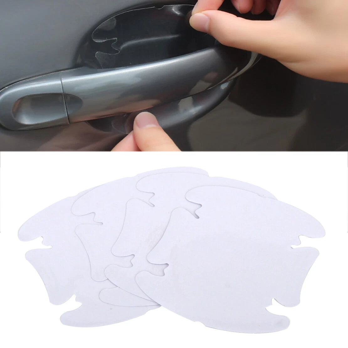 4 x Clear Car Door Handle Protect Film Scratch Guard Covers