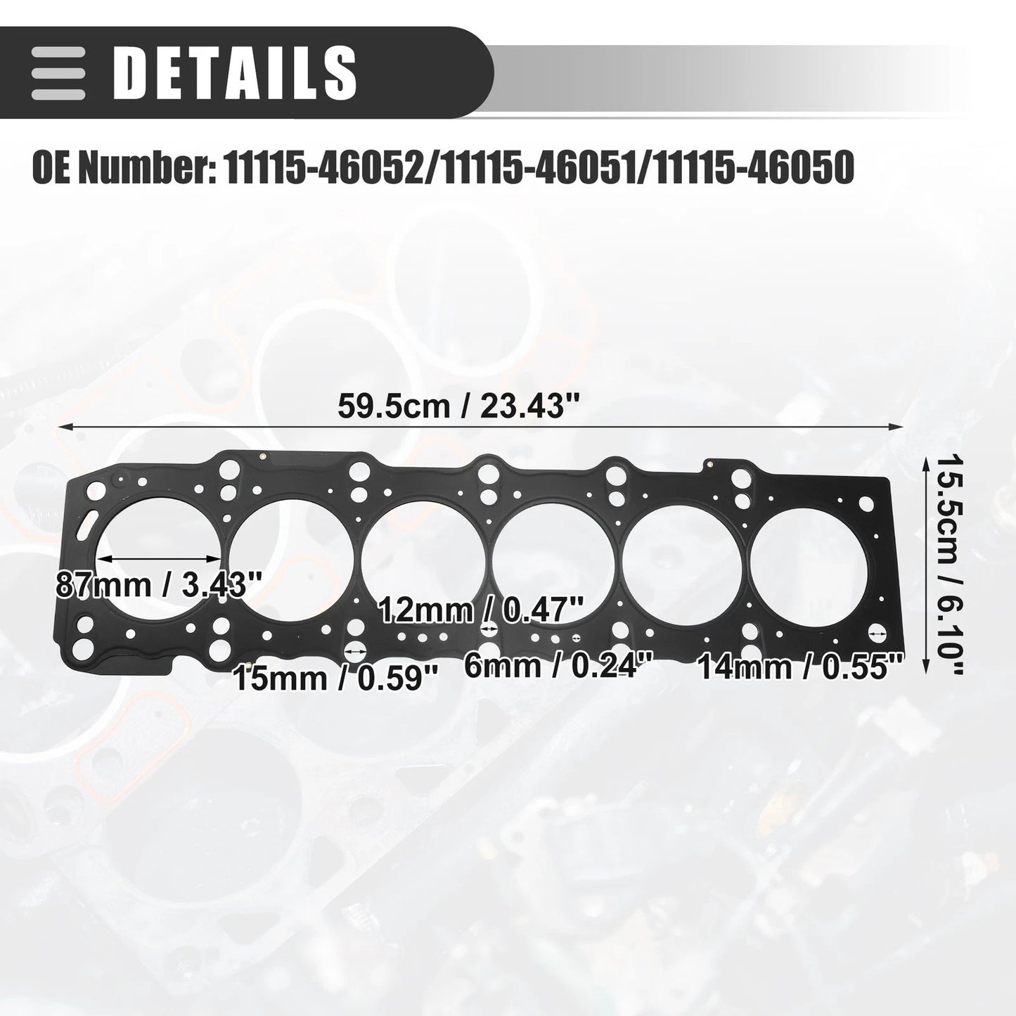 Cylinder Head Gasket for Toyota Supra Twin Turbo 3.0L L6 (93-98)