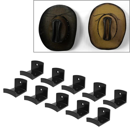 Adhesive Hat Hooks for Wall 10 x Cowboy Hat Rack Wide Brim Hanger
