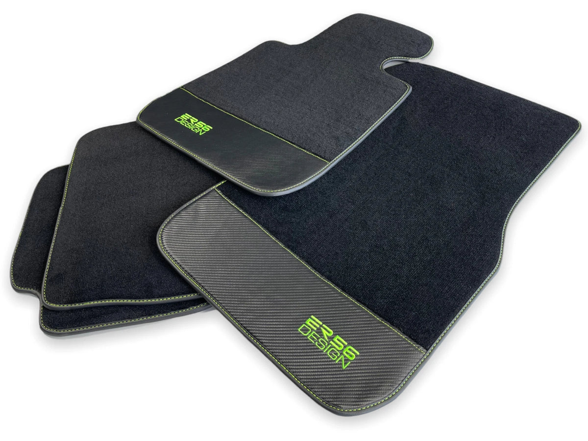Floor Mats for BMW 3 Series E46 Carbon Fiber Leather Design (1998-2006)