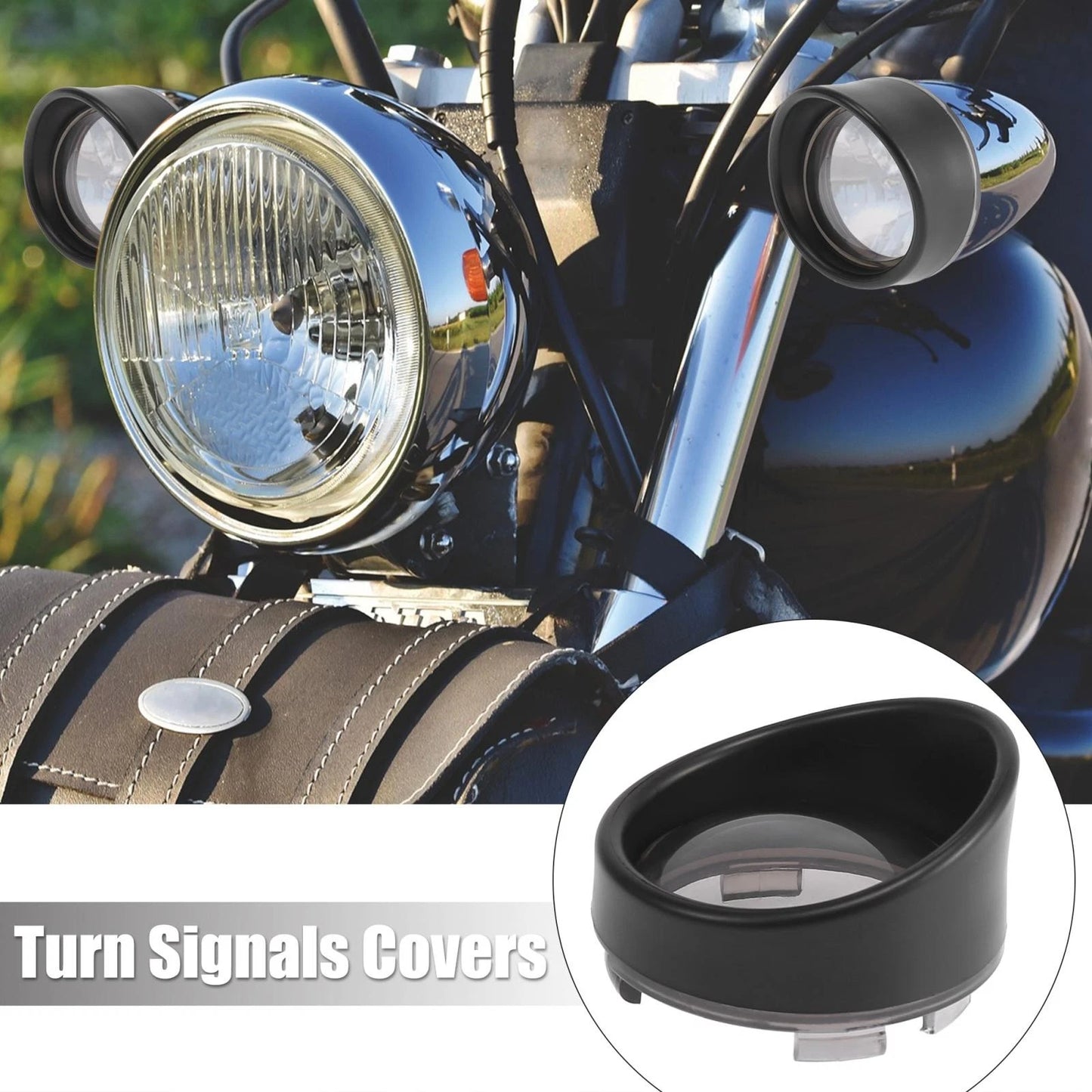 2 x Turn Signals Light Lens Covers for Harley-Davidson Touring