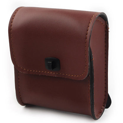 Saddle Luggage PU Leather Side Tool Bag for Universal Motorcycle - Brown