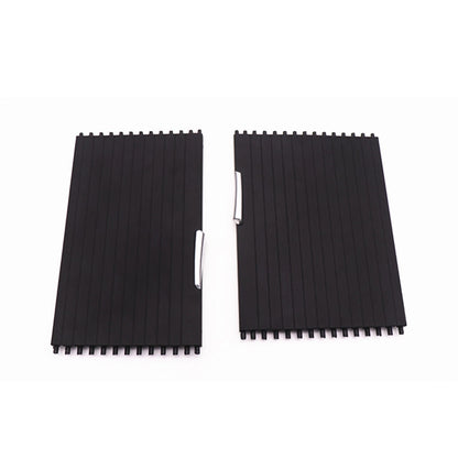2 x Rear Cup Holder Roller Blind Covers Black for BMW X5 X6 (2007-2014)