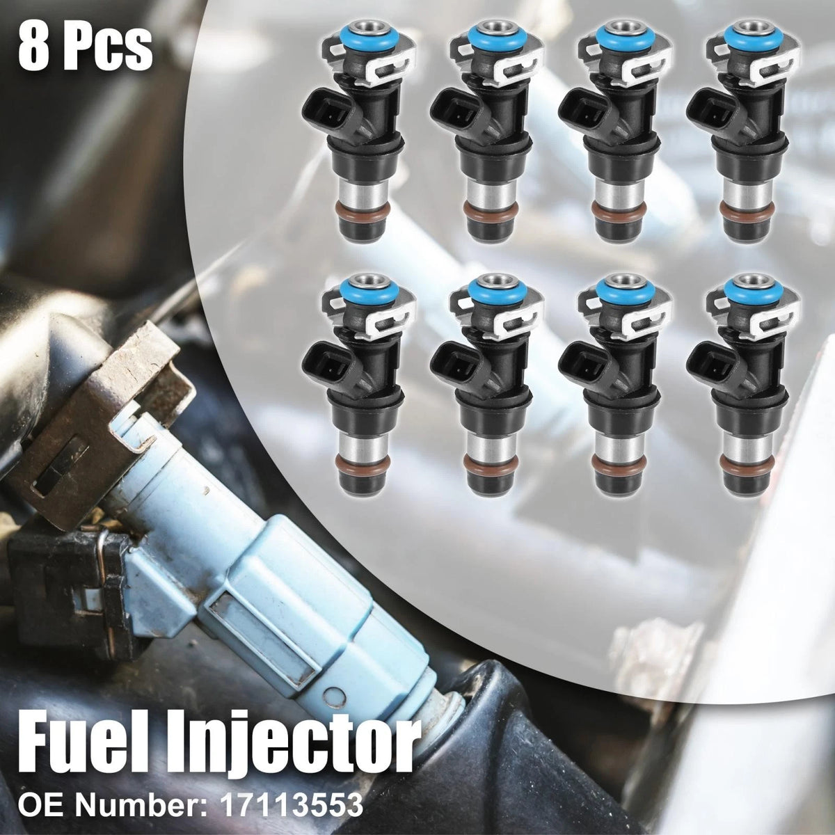 8x Fuel Injectors for Chevy Silverado & GMC Sierra 2500 6.0L