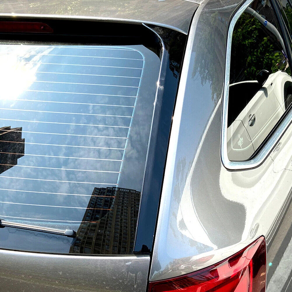 2 x Rear Window Canard Spoiler Covers for Skoda Octavia Estate (2014-2019)