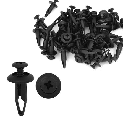 50 x Plastic Push-in Rivet Retainer Clips for Ford Bumper