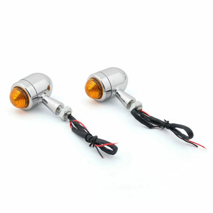 2 x Bullet Mini Heavy Duty Turn Signal Lights for Motorcycle