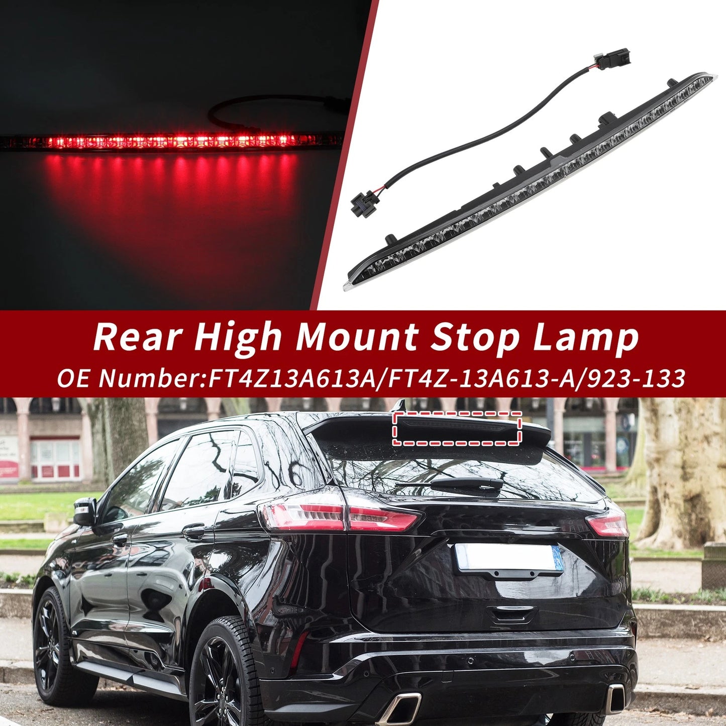 High Mount LED Third Brake Light for Ford Edge (2015-2024)