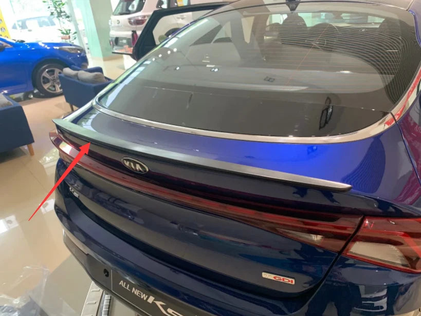ABS Rear Spoiler Wing Lip Trim for 2021 Kia K5 Optima Carbon Fiber