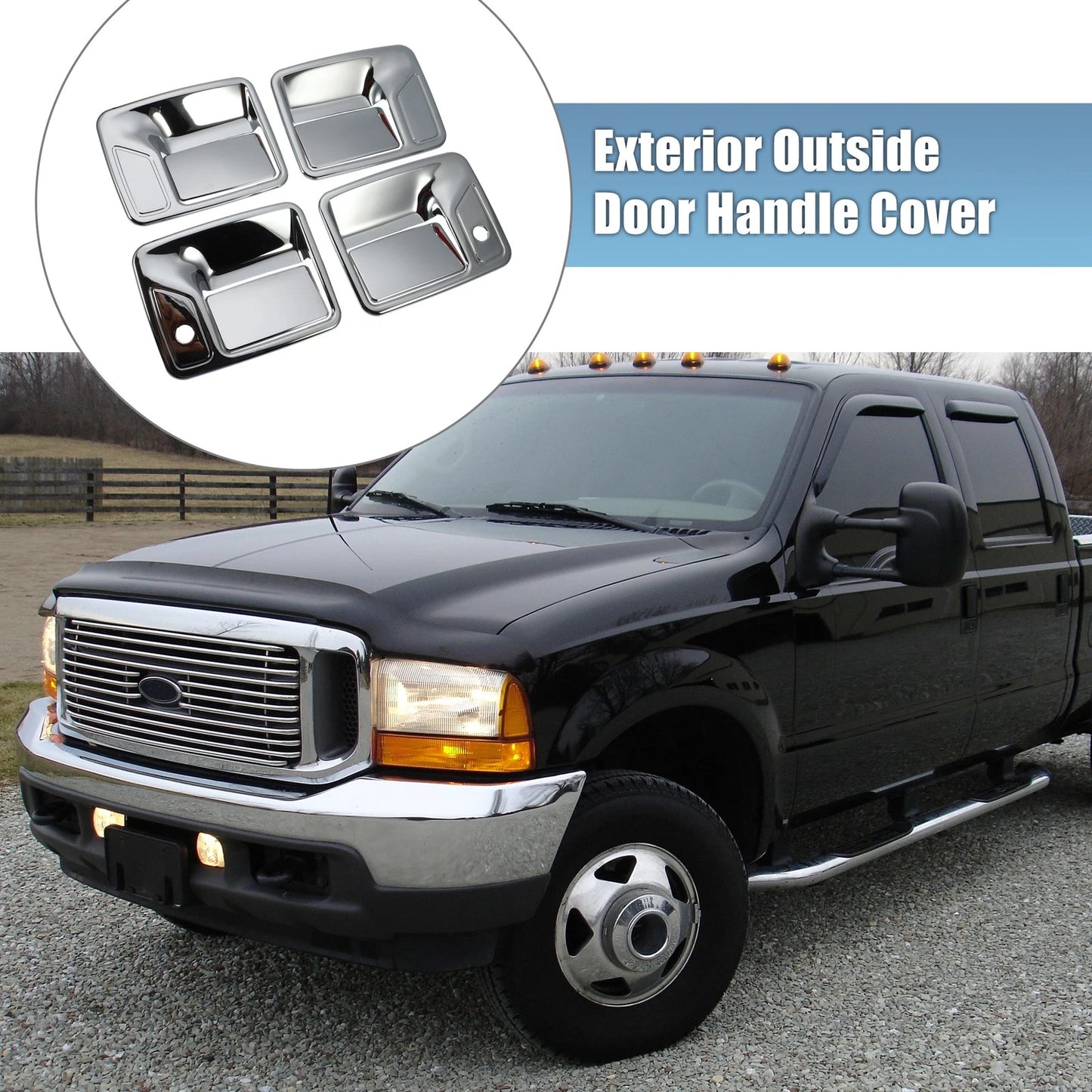 Exterior Door Handle Covers for Ford F250 F350 F450 F550 Super Duty (2008-2023)